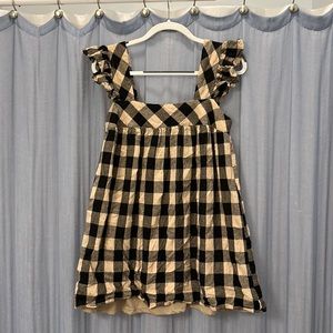Gingham baby doll dress